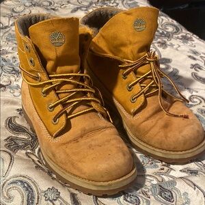 Timberland Tan Nubuck Leather High-Top Boots
